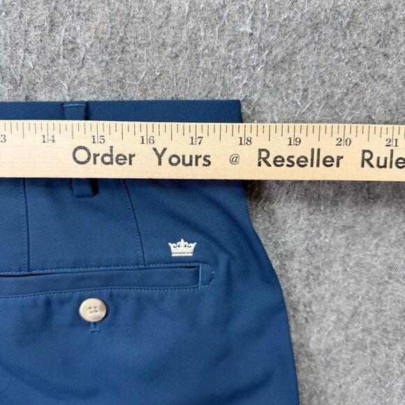 Peter Millar Salem Performance Golf Shorts Men 36 Dark Blue 9" Classic Fit - Picture 12 of 16